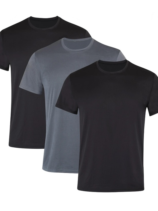 Hanes Other - 2/$25 NWT Hanes Men's Performance Crew Neck T-Shirts Black & Gray 3 Pack Size S